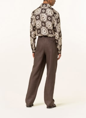 AGNONA Linen trousers regular fit , Color: DARK BROWN (Image 1)