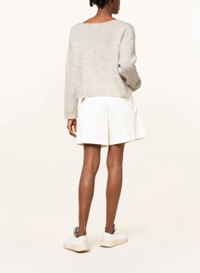 American Vintage Cropped sweater with alpaca , Color: TAUPE (Image 1)