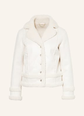 LIU JO Jacke in Lederoptik mit Kunstfell, Farbe: WEISS (Bild 1)