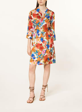 NVSCO Dress with 3/4 sleeve, Color: WHITE/ RED/ GREEN (Image 1)