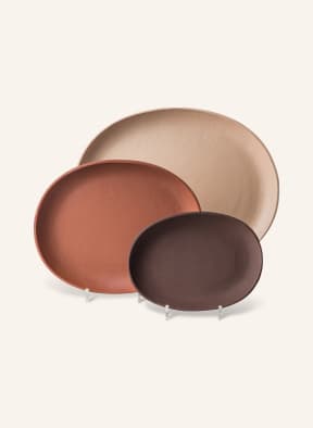 pols potten 3er-Set Tabletts GREEK, Farbe: BRAUN/ COGNAC/ BEIGE (Bild 1)