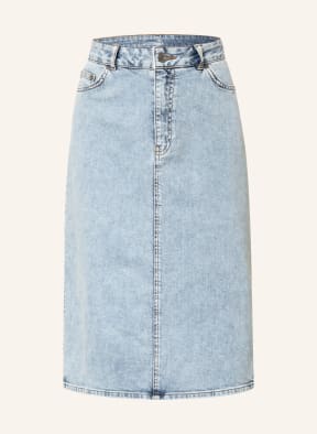 oui Denim skirt, Color: LIGHT BLUE (Image 1)