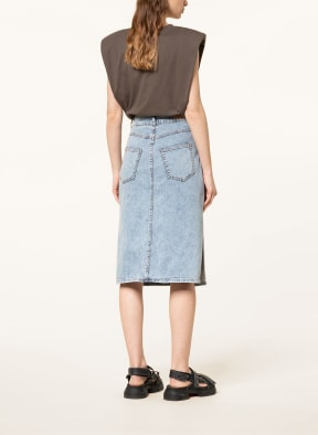 oui Denim skirt, Color: LIGHT BLUE (Image 1)
