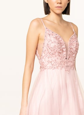 LAONA Evening dress with lace and decorative gems , Color: ROSE (Image 1)