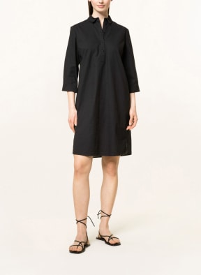 Smith & Soul Dress with linen and 3/4 sleeves, Color: BLACK (Image 1)