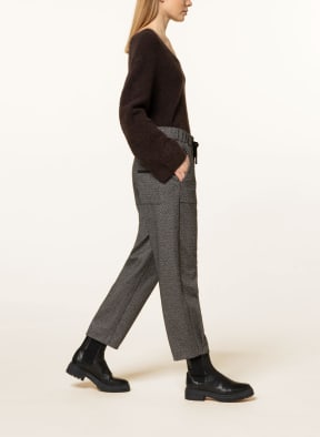 MAC DAYDREAM 7/8 trousers TWIST in jogger style, Color: BLACK/ WHITE (Image 1)