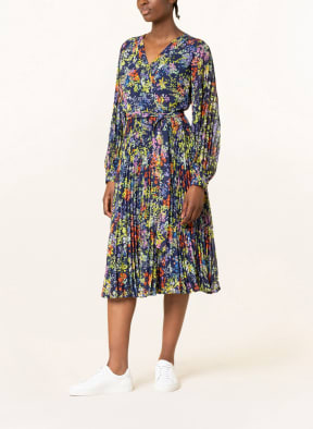 Phase Eight Pleated dress FENELLA, Color: DARK BLUE/ LIGHT GREEN/ ORANGE (Image 1)