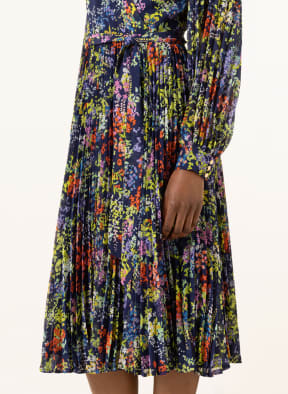 Phase Eight Pleated dress FENELLA, Color: DARK BLUE/ LIGHT GREEN/ ORANGE (Image 1)