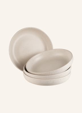 BROSTE COPENHAGEN Set of 4 dinner plates NORDIC VANILLA, Color: BEIGE (Image 1)