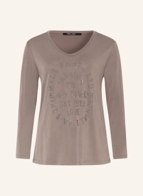 MARC AUREL Longsleeve mit Schmucksteinen , Farbe: TAUPE (Bild 1)