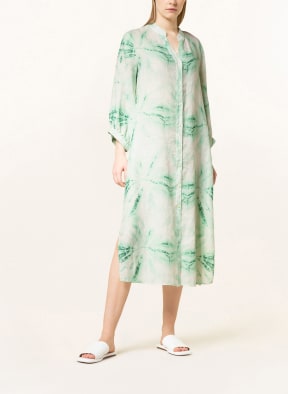 rossana diva Linen dress, Color: WHITE/ LIGHT GREEN (Image 1)