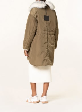 DOROTHEE SCHUMACHER Mantel mit Kunstpelz, Farbe: KHAKI (Bild 1)