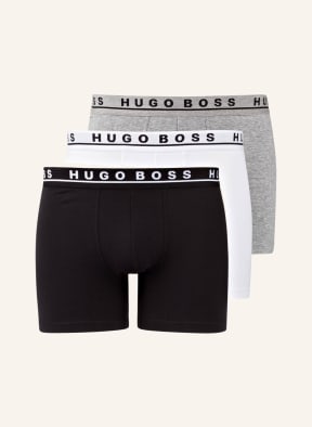 BOSS 3er-Pack Boxershorts, Farbe: SCHWARZ/ GRAU/ WEISS (Bild 1)