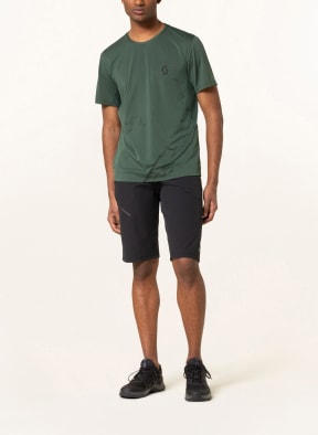 SCOTT Cycling shirt TRAIL FLOW PRO with mesh, Color: DARK GREEN (Image 1)