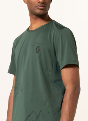 SCOTT Cycling shirt TRAIL FLOW PRO with mesh, Color: DARK GREEN (Image 1)