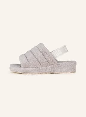 UGG Platform slides FLUFF YEAH TERRY FROTTEE, Color: LIGHT GRAY (Image 1)