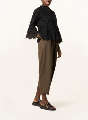 MRS & HUGS Blouse-style shirt made of lace, Color: BLACK (Image 1)