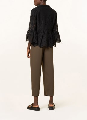 MRS & HUGS Blouse-style shirt made of lace, Color: BLACK (Image 1)