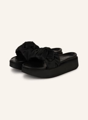 INUIKII Platform slides FJORD FLOWER, Color: BLACK (Image 1)