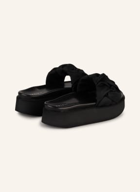 INUIKII Platform slides FJORD FLOWER, Color: BLACK (Image 1)