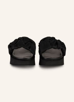 INUIKII Platform slides FJORD FLOWER, Color: BLACK (Image 1)