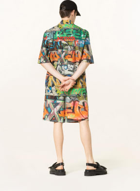 Off-White Kurzarm-Hemd Comfort Fit, Farbe: SCHWARZ/ BRAUN/ ORANGE (Bild 1)
