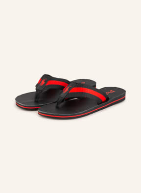 POLO RALPH LAUREN Flip flops , Color: BLACK/ RED (Image 1)