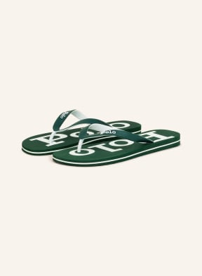 POLO RALPH LAUREN Flip flops , Color: DARK GREEN/ WHITE (Image 1)