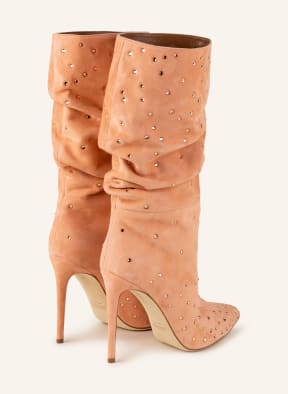 PARIS TEXAS Boots with decorative gems, Color: LIGHT ORANGE (Image 1)