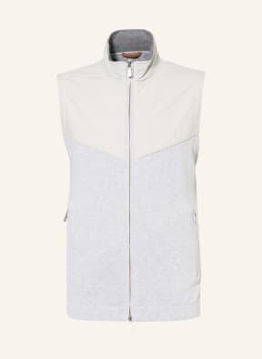 eleventy Vest in mixed materials, Color: LIGHT GRAY (Image 1)