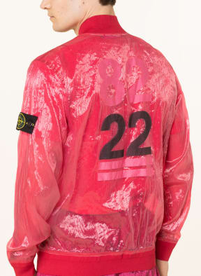 Pink stone island bomber hot sale jacket