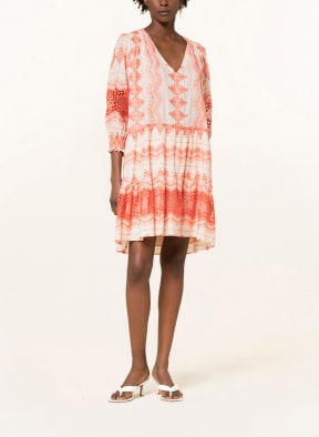 VALÉRIE KHALFON Dress BASHA with lace, Color: CREAM/ SALMON (Image 1)