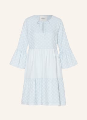 SUMMERY COPENHAGEN Dress ZOE with 3/4 sleeve, Color: LIGHT BLUE/ WHITE (Image 1)