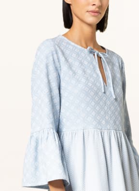 SUMMERY COPENHAGEN Dress ZOE with 3/4 sleeve, Color: LIGHT BLUE/ WHITE (Image 1)