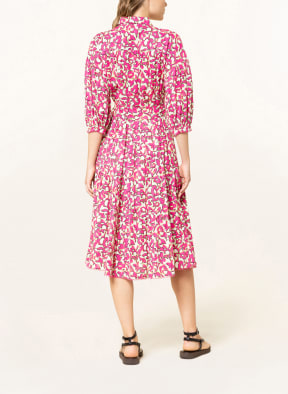 DIANE VON FURSTENBERG Hemdblusenkleid LUNA mit 3/4-Arm, Farbe: WEISS/ GRÜN/ PINK (Bild 1)