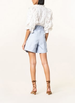 Magali Pascal Blouse with ruffles, Color: WHITE/ DARK RED/ BLUE (Image 1)
