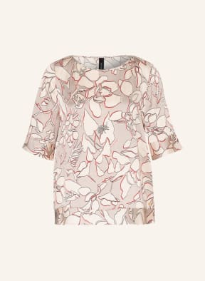 MARC CAIN Blouse-style shirt made of silk, Color: 646 warm stone (Image 1)