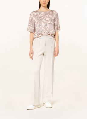 MARC CAIN Blouse-style shirt made of silk, Color: 646 warm stone (Image 1)