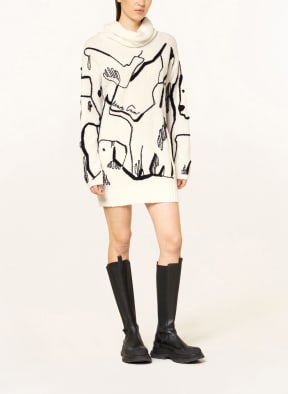 MARC CAIN Turtleneck sweater, Color: 190 white and black (Image 1)