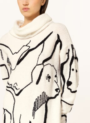 MARC CAIN Turtleneck sweater, Color: 190 white and black (Image 1)