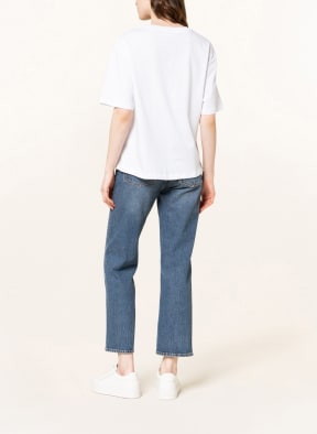 darling harbour T-shirt with decorative gems, Color: WHITE/ BROWN/ COGNAC (Image 1)