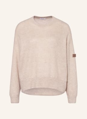 BRUNELLO CUCINELLI Pullover mit Mohair und Glitzergarn, Farbe: BEIGE (Bild 1)