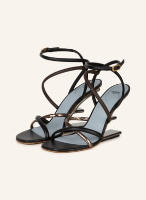FENDI Ankle-strap sandals , Color: BLACK/ SILVER (Image 1)
