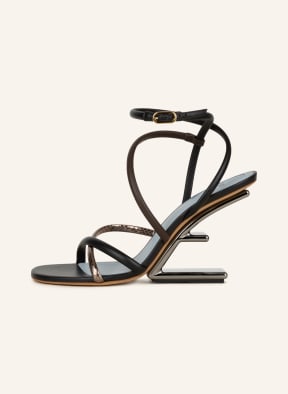 FENDI Ankle-strap sandals , Color: BLACK/ SILVER (Image 1)