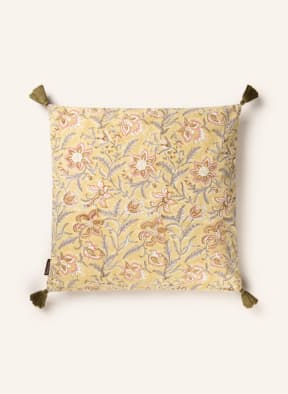 BUNGALOW DENMARK Decorative cushion cover MONSOON, Color: YELLOW/ GRAY/ LIGHT RED (Image 1)