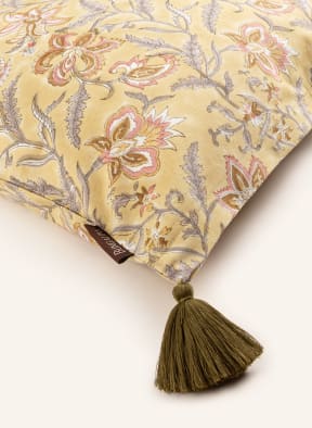 BUNGALOW DENMARK Decorative cushion cover MONSOON, Color: YELLOW/ GRAY/ LIGHT RED (Image 1)