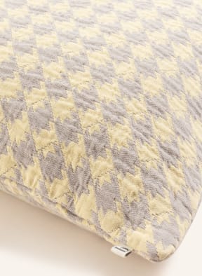 BROSTE COPENHAGEN Decorative cushion cover BERNHARDT, Color: YELLOW/ LIGHT GRAY (Image 1)