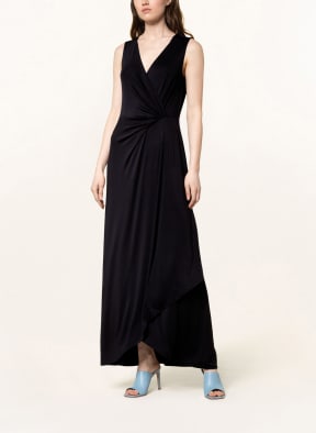 comma Dress in wrap look, Color: DARK BLUE (Image 1)
