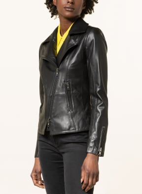 SCHYIA Leather jacket LUISA, Color: BLACK (Image 1)