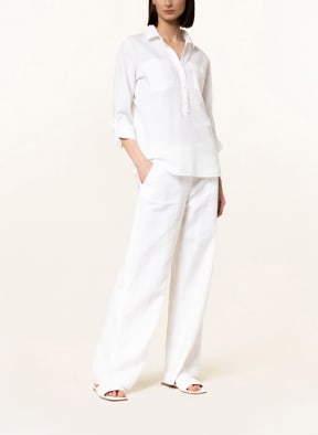 OPUS Blouse–style shirt FREDDA with linen, Color: WHITE (Image 1)